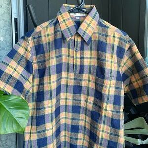 Vintage Versace Raw Silk Collared Shirt